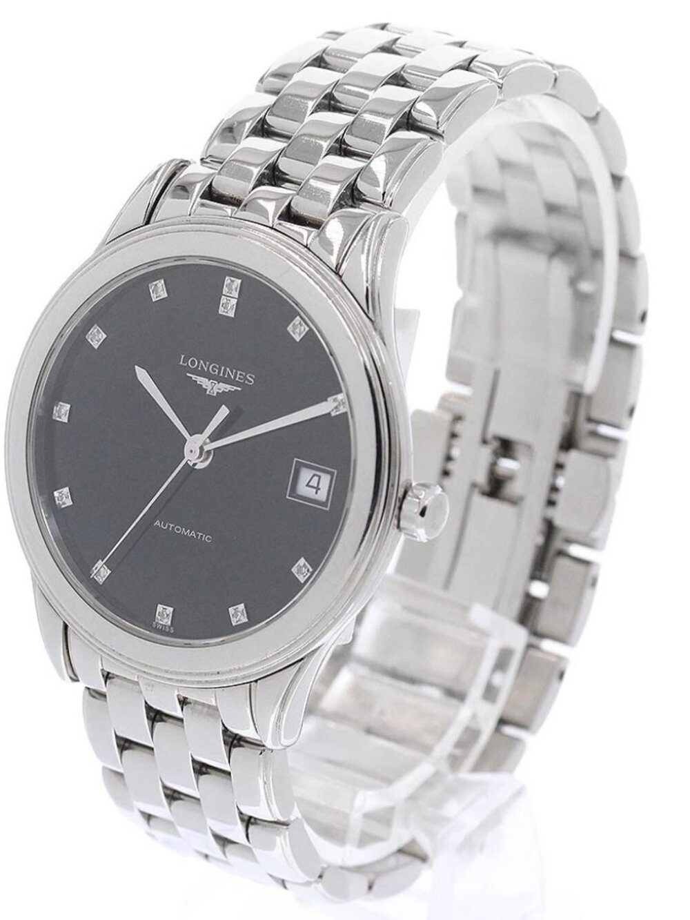 LONGINES Flagship L4.774.4 Date 12P diamond Automatic Men's Watch_970831
